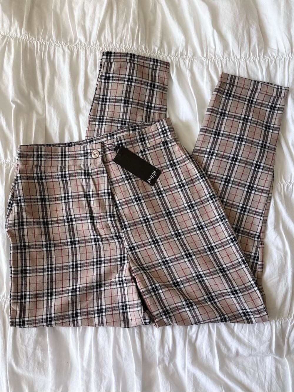NWT Nasty Gal Plaid Trouser Pants